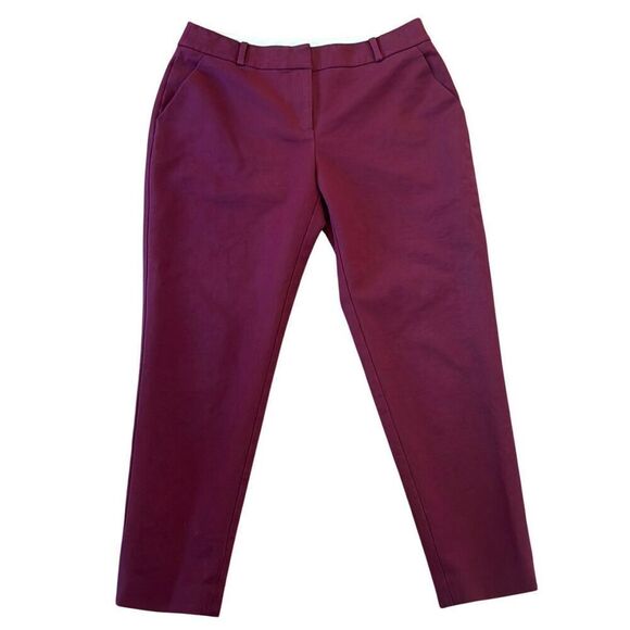 Kate Spade Dennis burgundy straight leg pant size 6 - Picture 2 of 11